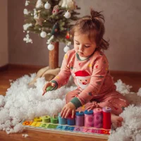 WOOPIE GREEN Układanka Nauka Liczenia i Kolorów Montessori 56 el. - zdjęcie 2