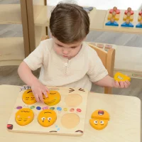 MASTERKIDZ Tablica do Nauki Emocji Drewniane Jajka jaki Humor? Montessori - zdjęcie 2