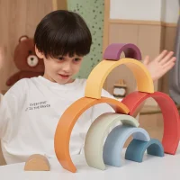 VIGA PolarB Drewniana Tęcza Układanka Klocki Kreatywne Montessori - zdjęcie 2