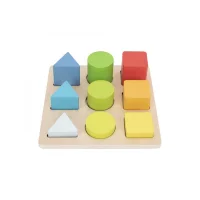TOOKY TOY Drewniany Sorter Kształtów i Kolorów Układanka Montessori - zdjęcie 2