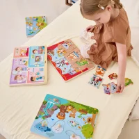 VIGA Puzzle Dźwiękowe Dopasuj Zwierzęta Egzotyczne - zdjęcie 3