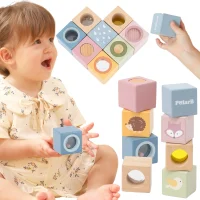 VIGA Drewniane Klocki Sensoryczne PolarB - zdjęcie 1