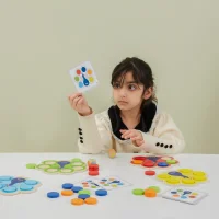 VIGA Drewniana Gra Dopasuj Kolory Pawi Ogon Montessori + Karty - zdjęcie 2