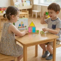 TOOKY TOY Drewniane Kolorowe Klocki Lustra Zestaw 8 el. FSC - zdjęcie 3