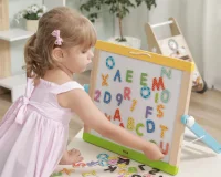 VIGA Drewniany Zestaw Magnetyczny Literki i cyferki - zdjęcie 3