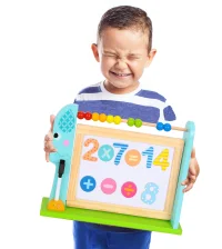 TOOKY TOY Duża Drewniana Tablica Dwustronna Magnetyczna+ Kredowa - zdjęcie 2