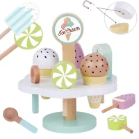 TOOKY TOY Drewniane Lody Magnetyczne na Stojaku - zdjęcie 2