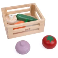 CLASSIC WORLD Zestaw Drewnianych Warzyw w Koszyku 6 el. - zdjęcie 3