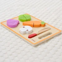 VIGA Drewniana Układanka Edukacyjna Montessori Warzywa do Krojenia - zdjęcie 2
