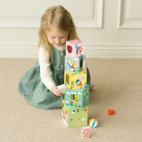 CLASSIC WORLD Układanka Kostki Box Leśna Piramidka 10 el. FSC - zdjęcie 2