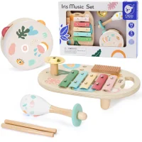 CLASSIC WORLD Zestaw Instrumenty Muzyczne dla Dzieci Cymbałki Bębenek Grzechotka  5 el. - zdjęcie 1