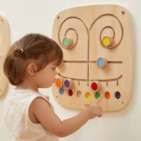 VIGA Drewniana Tablica Manipulacyjna Sensoryczna Labirynt Dotknij i Dopasuj - zdjęcie 2