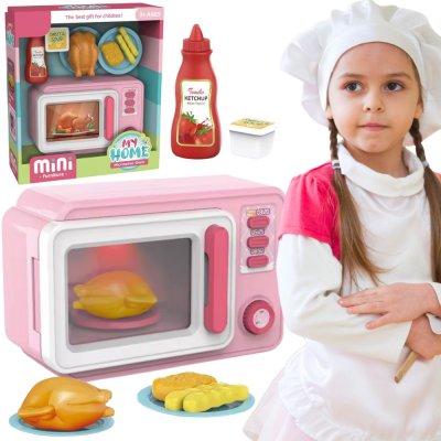 Różowa Kuchenka Mikrofalowa z Kurczakiem - zdjęcie 1
