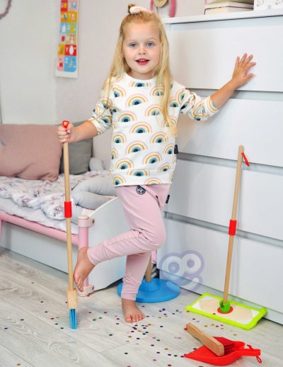 TOOKY TOY Drewniany Zestaw do Sprzątania dla Dzieci 6 el. - zdjęcie 2