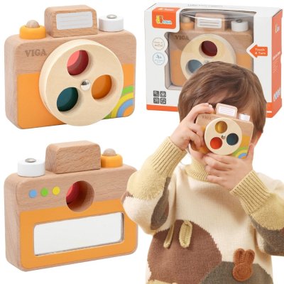 VIGA Drewniany Aparat Fotograficzny -Kolory i Dźwięk - zdjęcie 1