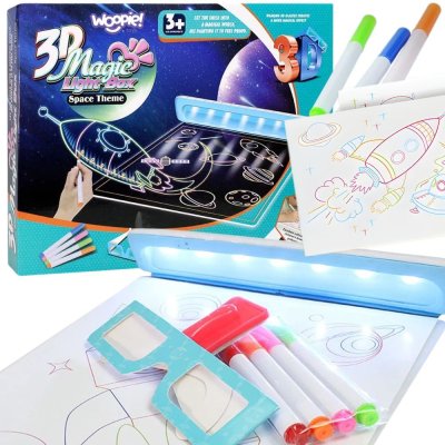 WOOPIE Magnetyczna Tablica 3D Podświetlenie LED do Rysowania - zdjęcie 1