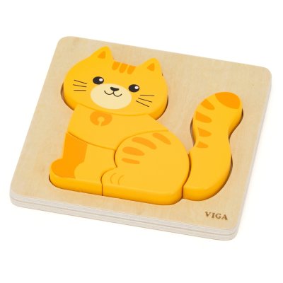 VIGA Drewniane Puzzle - Rudy Kotek - zdjęcie 3