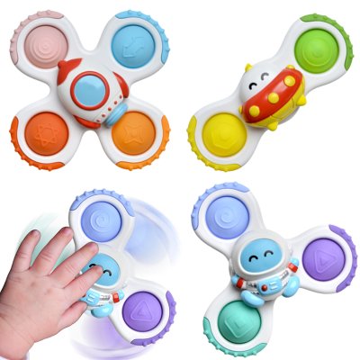 WOOPIE BABY Spinner Zabawka Sensoryczna Rakieta Kosmita Ufo 3 szt. - zdjęcie 1
