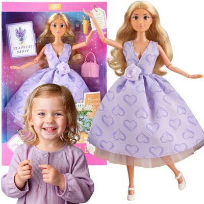 WOOPIE ROYAL Lalka Lily Długie Blond Włosy 30 cm Lawendowa Suknia Akcesoria - zdjęcie 1
