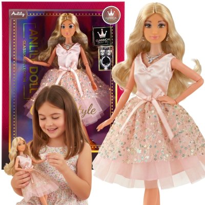 WOOPIE ROYAL Lalka Lily 30 cm Długie Blond Włosy Różowa Suknia Biżuteria - zdjęcie 1