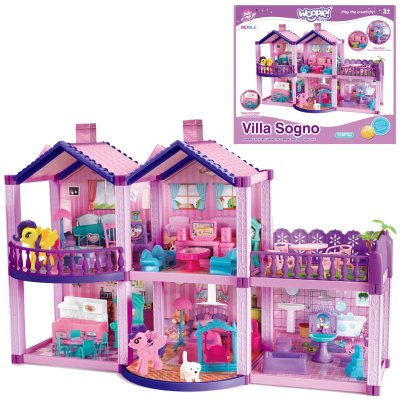 WOOPIE Domek dla Lalek Kucyków PONY FANTASY VILLA 120 el. - zdjęcie 1