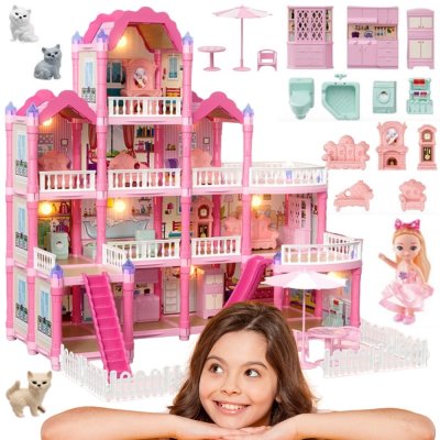 WOOPIE Domek dla Lalek Villa z Akcesoriami i Lalką Podświetlany 296el. - zdjęcie 1
