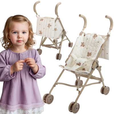 WOOPIE ROYAL Wózek Dla Lalek Spacerówka Vintage Teddy Bear - zdjęcie 1