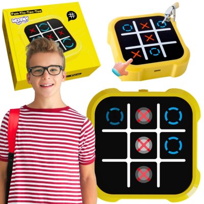 WOOPIE Gra Elektroniczna Kółko i Krzyżyk Logiczna Edukacyjna 4w1 - zdjęcie 1
