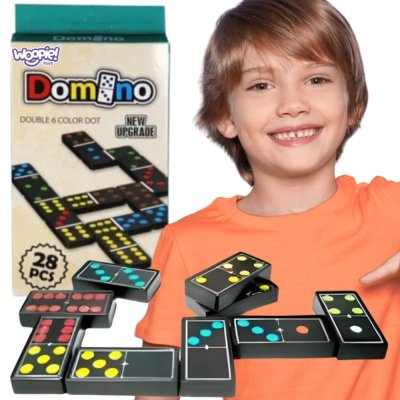 WOOPIE Domino Gra Logiczna Rodzinna 28 Klocków - zdjęcie 1
