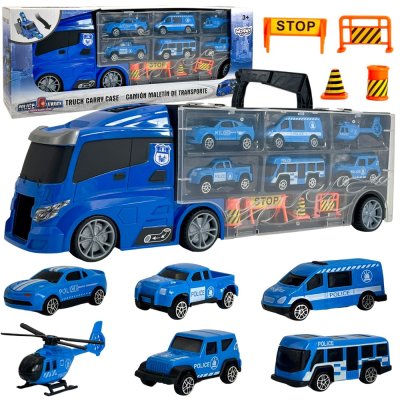 WOOPIE Zestaw Cieżarówka Transporter 3w1 Niebieski Policja - zdjęcie 1