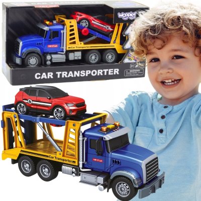 WOOPIE Laweta Ciężarówka Transporter Z Autkiem Światło Dźwięk Skala 1:14 - zdjęcie 1