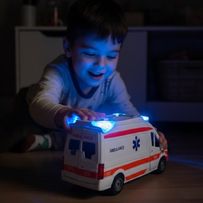 WOOPIE Pogotowie Karetka Ambulans Nosze w Zestawie + Sygnały Dźwiękowe I Świetlne - zdjęcie 2