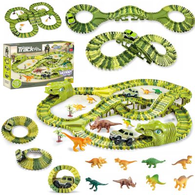WOOPIE Tor Samochodowy XXL Dinozaury 240 el. - zdjęcie 1