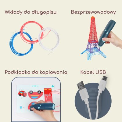WOOPIE 3D Drukarka-Długopis Pen Bezpieczny Wkłady Usb - zdjęcie 3