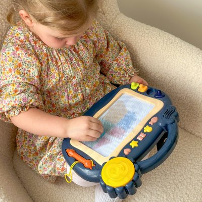 WOOPIE Znikopis Tablica Magnetyczna Kolorowa Stempelki Niebieski - zdjęcie 2