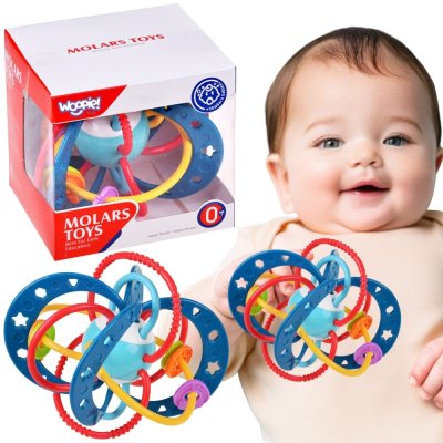 WOOPIE BABY Zabawka Sensoryczna 2w1 Gryzak Grzechotka Montessori - zdjęcie 1