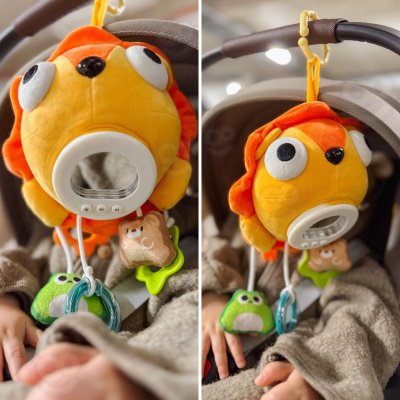 WOOPIE Baby Pluszowy Lew Maskotka Interaktywna Przytulanka Muzyczna z Zawieszkami i Gryzakami - zdjęcie 2