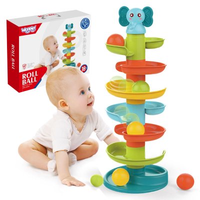 WOOPIE BABY Kulodrom Tor Kulkowy Zestaw Spirala + 3 Kulki - zdjęcie 1