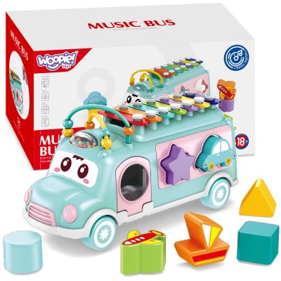 WOOPIE BABY Samochodzik Muzyczny Sorter z Cymbałkami Zielony - zdjęcie 1