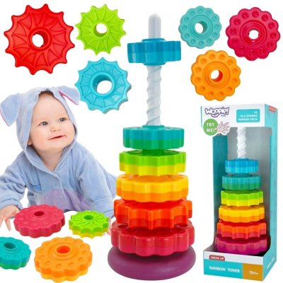 WOOPIE BABY Edukacyjna Piramidka Zakręcona Wieża - zdjęcie 1