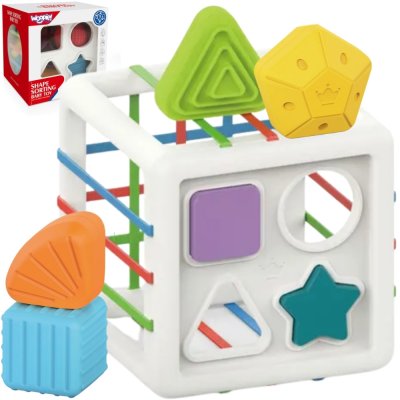 WOOPIE BABY Elastyczna Kostka Sensoryczna Sorter dla Dzieci Kolorowe Kształty 11 el. - zdjęcie 1