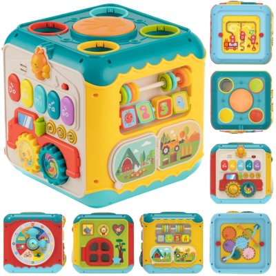 WOOPIE BABY Wielofunkcyjna Kostka Aktywności Montessori 6w1 - 18m+ - zdjęcie 1