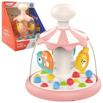 WOOPIE BABY Kolorowe Zwierzątka Różowy Bączek z Kulkami Karuzela - zdjęcie 1