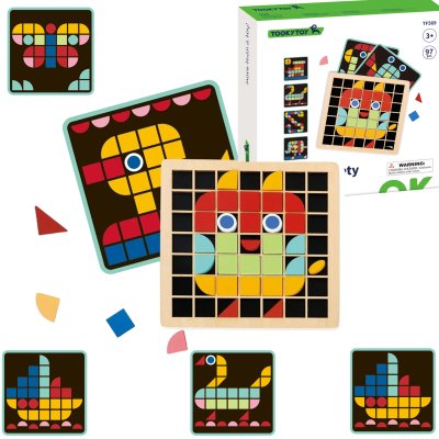 TOOKY TOY Mozaika Drewniana Układanka Montessori - zdjęcie 1