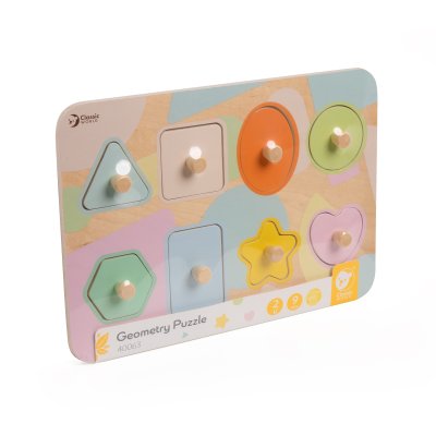 CLASSIC WORLD Układanka Puzzle Klocki Geometryczne 9 el. - zdjęcie 4