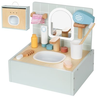TOOKY TOY Toilet Bathroom Toaleta Drewniana Łazienka z Akcesoriami - zdjęcie 1