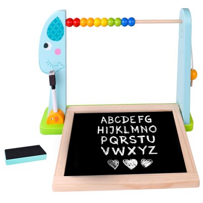 TOOKY TOY Duża Drewniana Tablica Dwustronna Magnetyczna+ Kredowa - zdjęcie 4