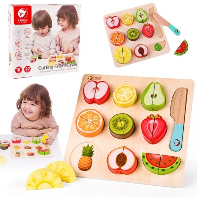 CLASSIC WORLD Zestaw do Krojenia Owoców na Rzepy MONTESSORI 20 el. - zdjęcie 1