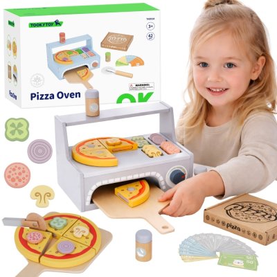 TOOKY TOY Pizzeria Drewniany Piec do Pizzy Akcesoria - zdjęcie 1
