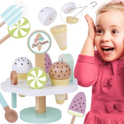 TOOKY TOY Drewniane Lody Magnetyczne na Stojaku - zdjęcie 1